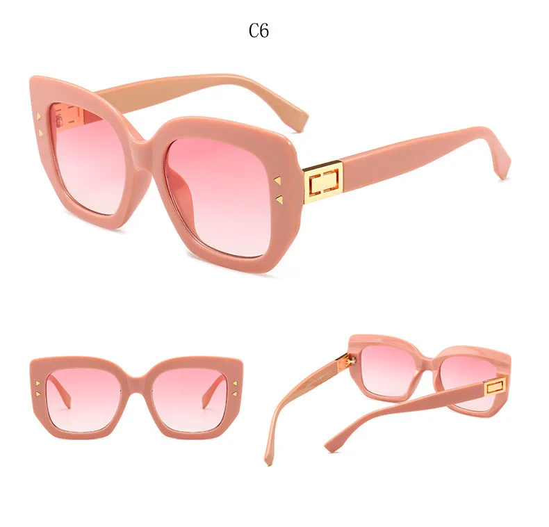 Модные квадратные солнцезащитные очки для женщин Ретро брендовые дизайнерские солнцезащитные очки для женщин новые летние негабаритные солнцезащитные очки UV400 0167