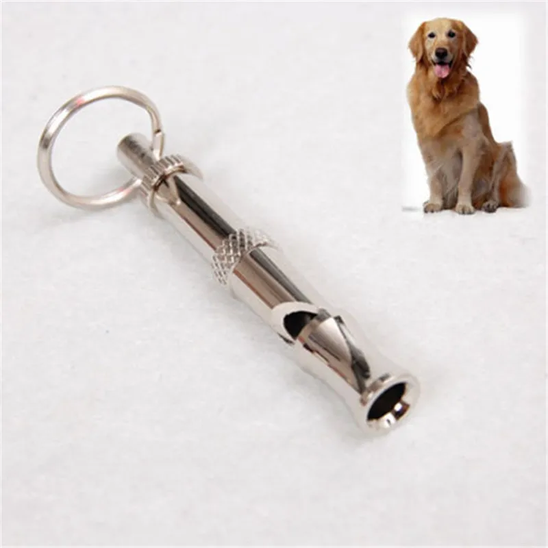 New Pet Dog Puppy Adjustable Ultrasonic Sound Brass Training Whistle