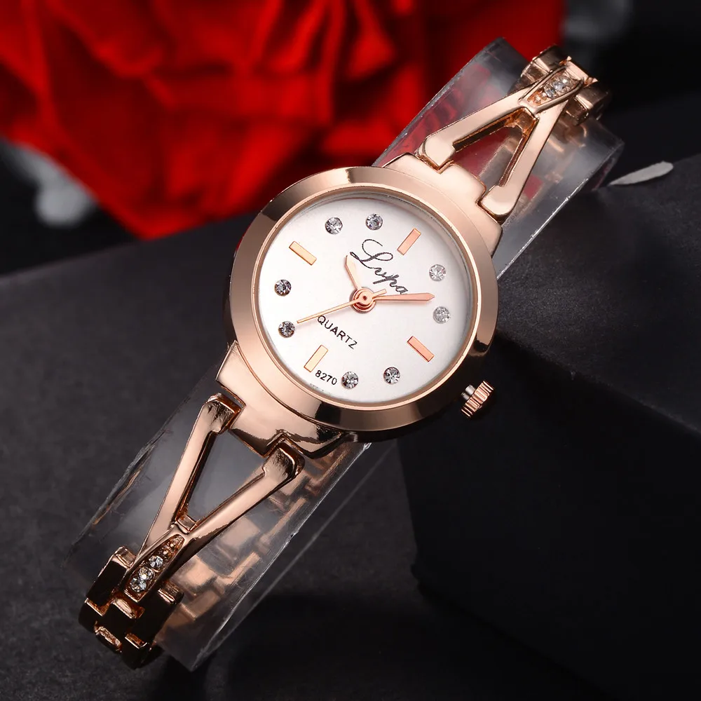 Женские часы Для женщин Элитный бренд наручные часы из нержавеющей стали Кварцевые часы с браслетом платье часы reloj mujer часов