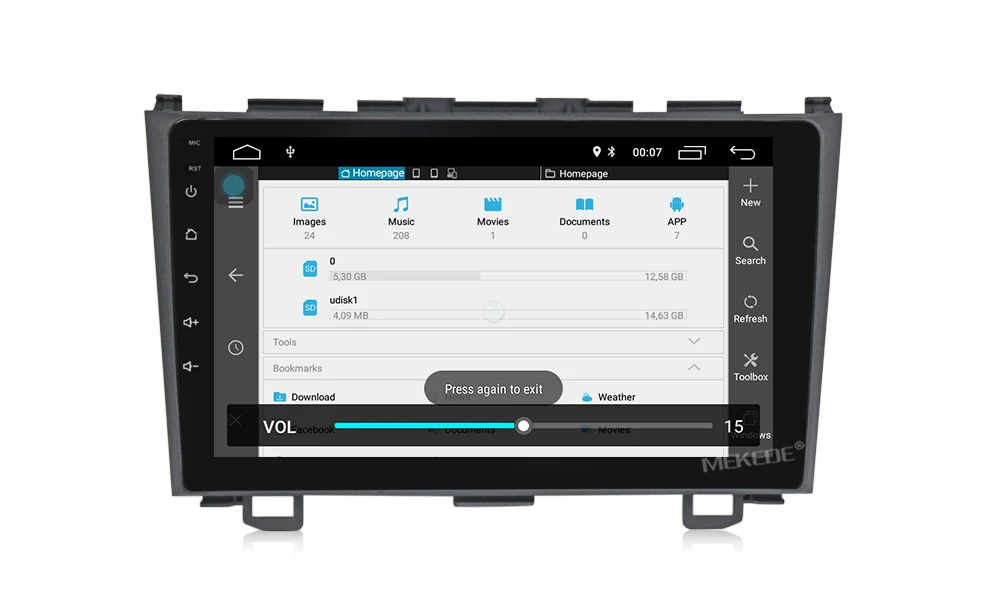 MEKEDE Автомобильный мультимедийный плеер Радио стерео автомобиль Android 8,1 для Honda CRV 2007-2011 с навигацией стерео(без dvd) wifi BT