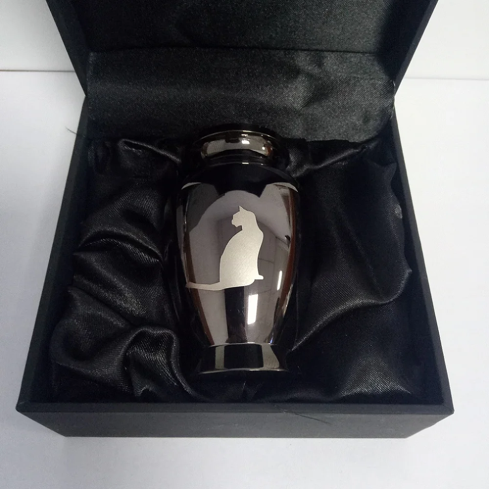 Loss of Pet Cat Cremation Urn для пепла Memorial Gun цветная шкатулка похорон Urns ювелирные изделия