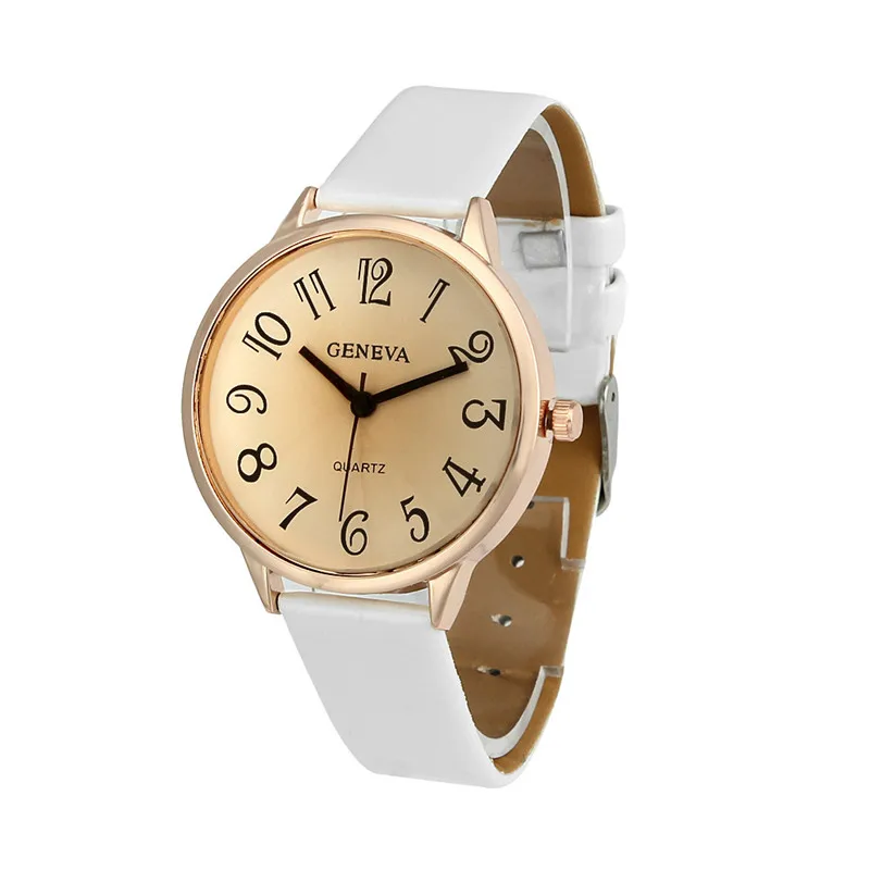 

Life Waterproof New Fashion Casual Women Geneva Faux Leather Analog Saat Quartz Wrist Watch Relojes Mujer Large Discount