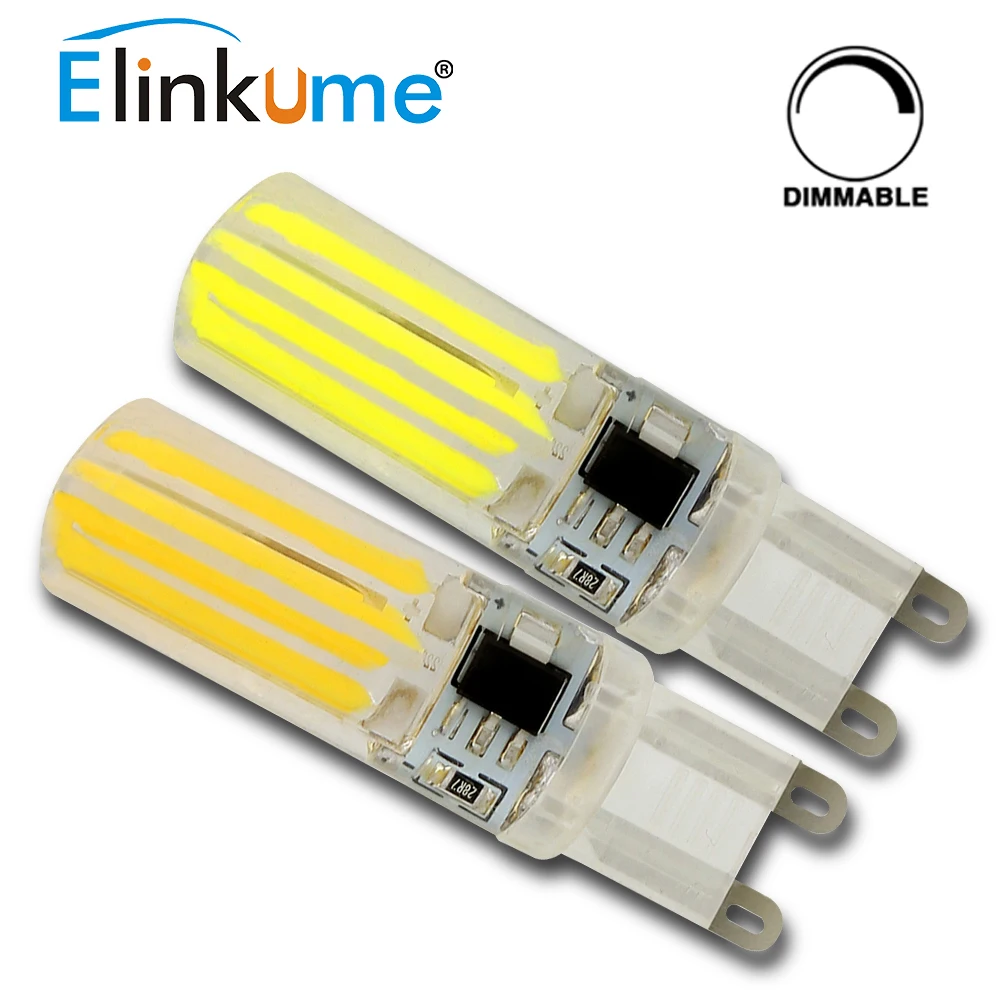 Elinkume G9 светодиодные лампы 5 Вт лампочки с регулируемой яркостью 4 шт. нить AC220V