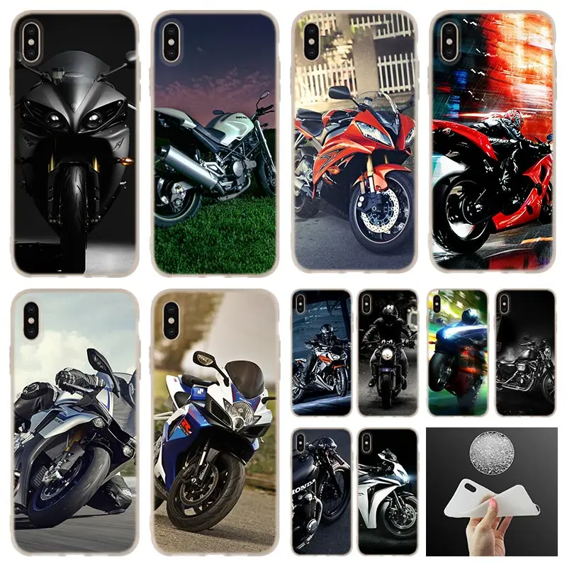 

motor bike soft Phone Case cover For iPhone 11 2019 XI R 4 5 5S SE 6 6s 7 8 Plus x XR XS Max case