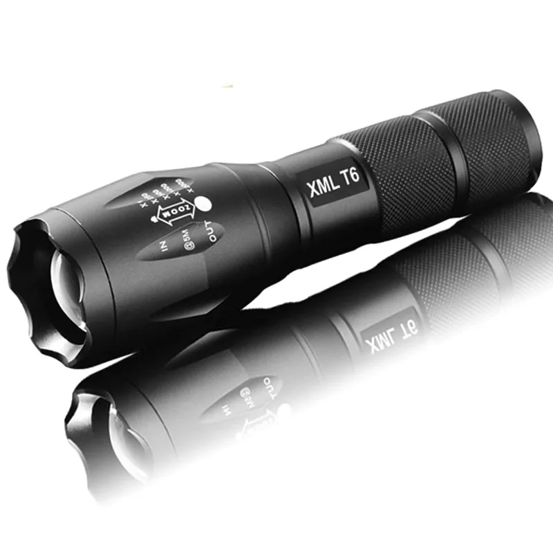 

Ultra Bright XML T6 LED Flashlight 5 Modes Tactical Flashlight 6200 Lumens Zoomable LED Torch for Camping Hunting
