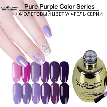 

Luxury Finger Lilac Grape Purple Color Gelpolish 15 ml Quick Dry UV Gel Nail Polish Varnish Nail Art Reinforce Gellack Top Matt