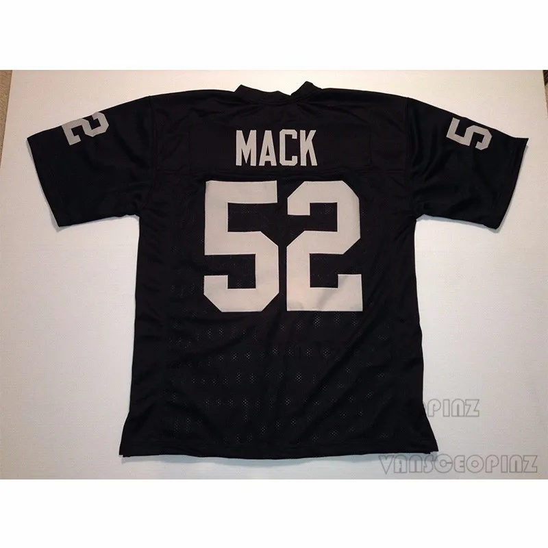 Mens Khalil Mack Stitched Name Number Throwback font b Football b font Jerseys UNSIGNED NO LOGOS