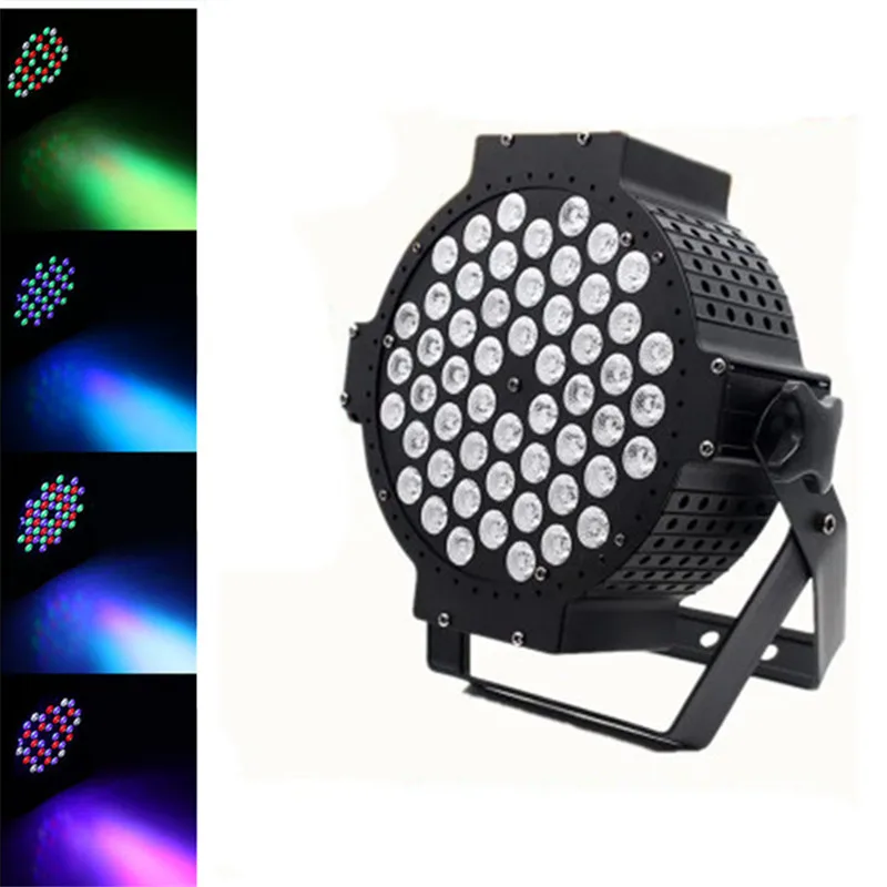 Быстрая доставка LED 54x3W RGBW плоский Par Смешивание цвета DJ стирка свет этап поднятие