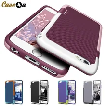 Shockproof Anti Slip Hybrid Hard Silicone Case for iPhone X 8 6s Plus Heavy Duty Impact Resistente TPU PC Case for iPhone 7 Plus