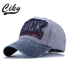 New Fashion high quality Cotton Baseball Cap for men women Gorras Snapback Letter ROCK Embroidery Outdoor