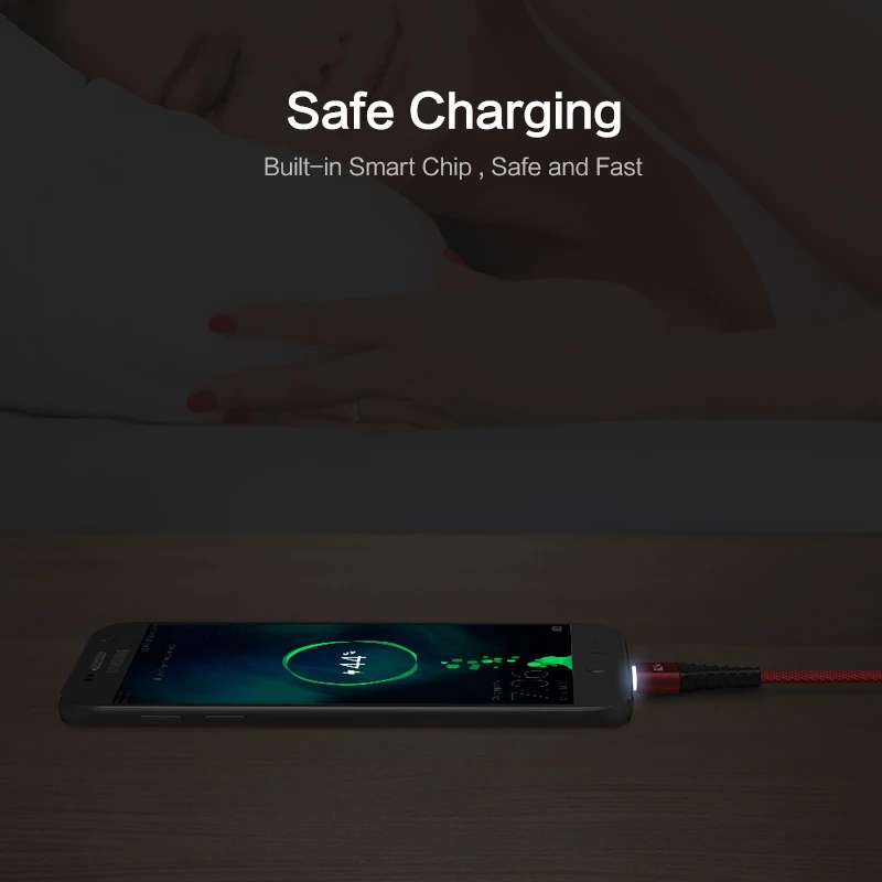 FLOVEME микро светодиодный кабель USB для samsung Xiaomi 2.4A Быстрая зарядка зарядное устройство синхронизации данных Microusb Android мобильный телефон провод шнур