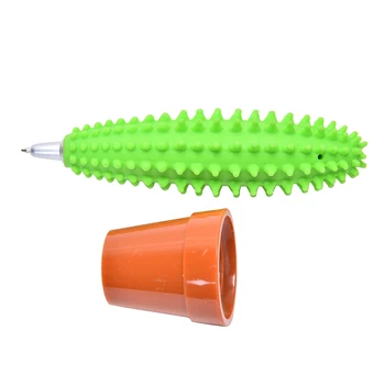 

1pcs Soft Rubber Cactus Shape Ballpoint Pen Student Teacher Writing Tool Student Office School Stationery Size:12.6*4cm
