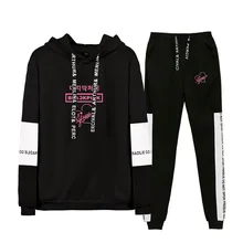 Черный Розовый killthislove спортивный костюм из 2 предметов, Женский комплект, толстовка с капюшоном, толстовка, штаны в полоску, комплекты с капюшоном, унисекс, костюмы для влюбленных