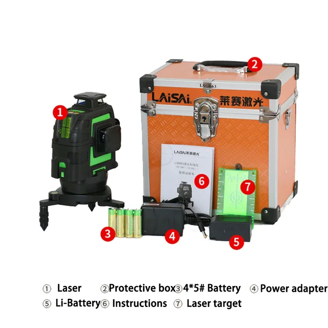 Cheap 3d laser 12Lines Laser Level Self-Leveling 360 Horizontal And Vertical Cross Super Powerful green Beam laser leveler