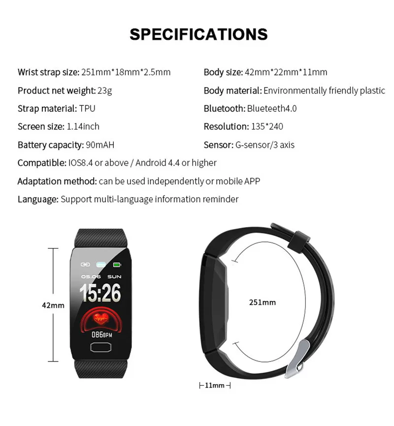 Q1 смарт-браслет для мужчин и женщин фитнес-трекер спортивные часы кровяное давление Водонепроницаемый Bluetooth Смарт-браслет для Android iOS