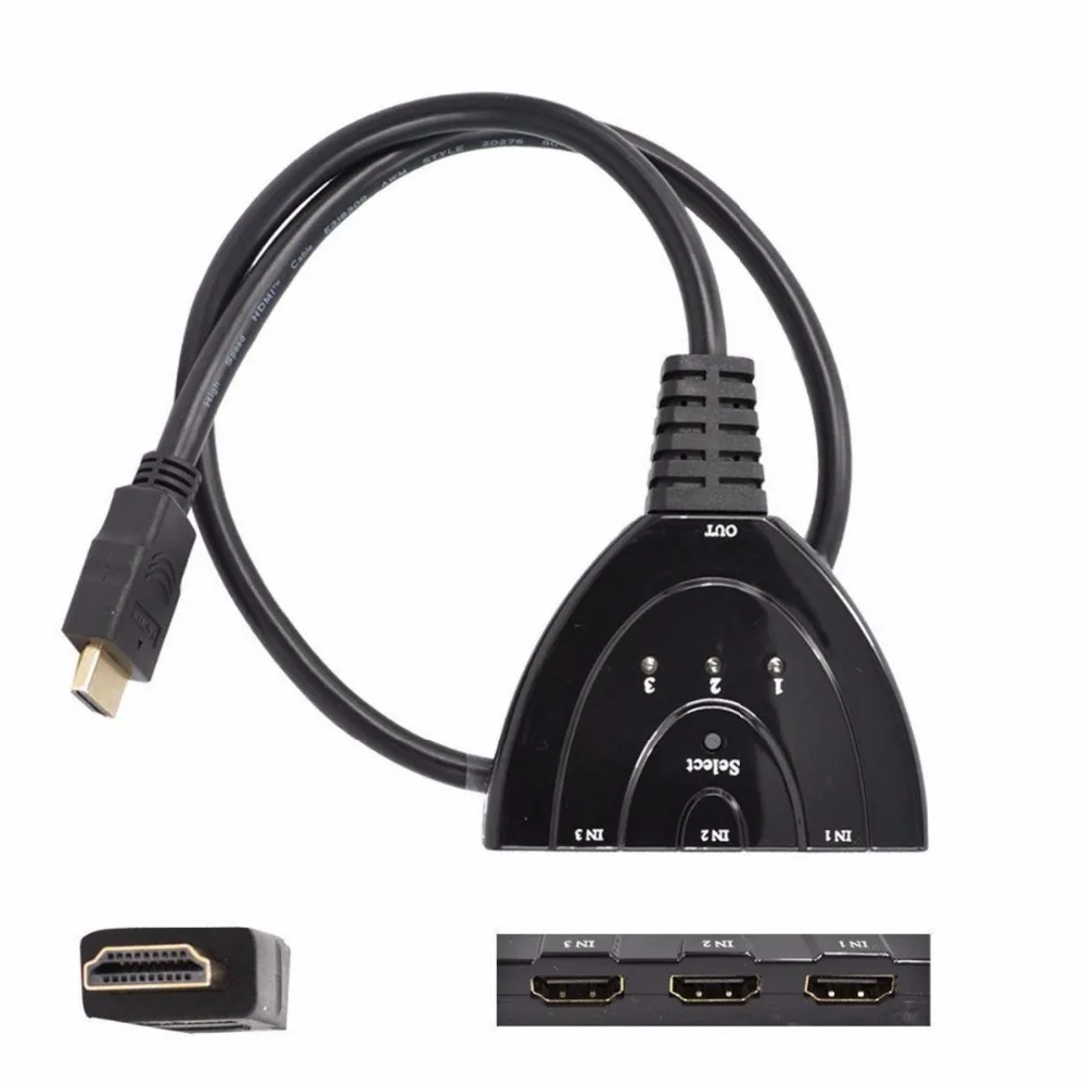 

wholesale 3 Port HDMI Multi Display Auto Switch Hub Box 1.3 1080P Switcher 3 in 1 out Splitter for HDTV DVD Xbox 360 PSP