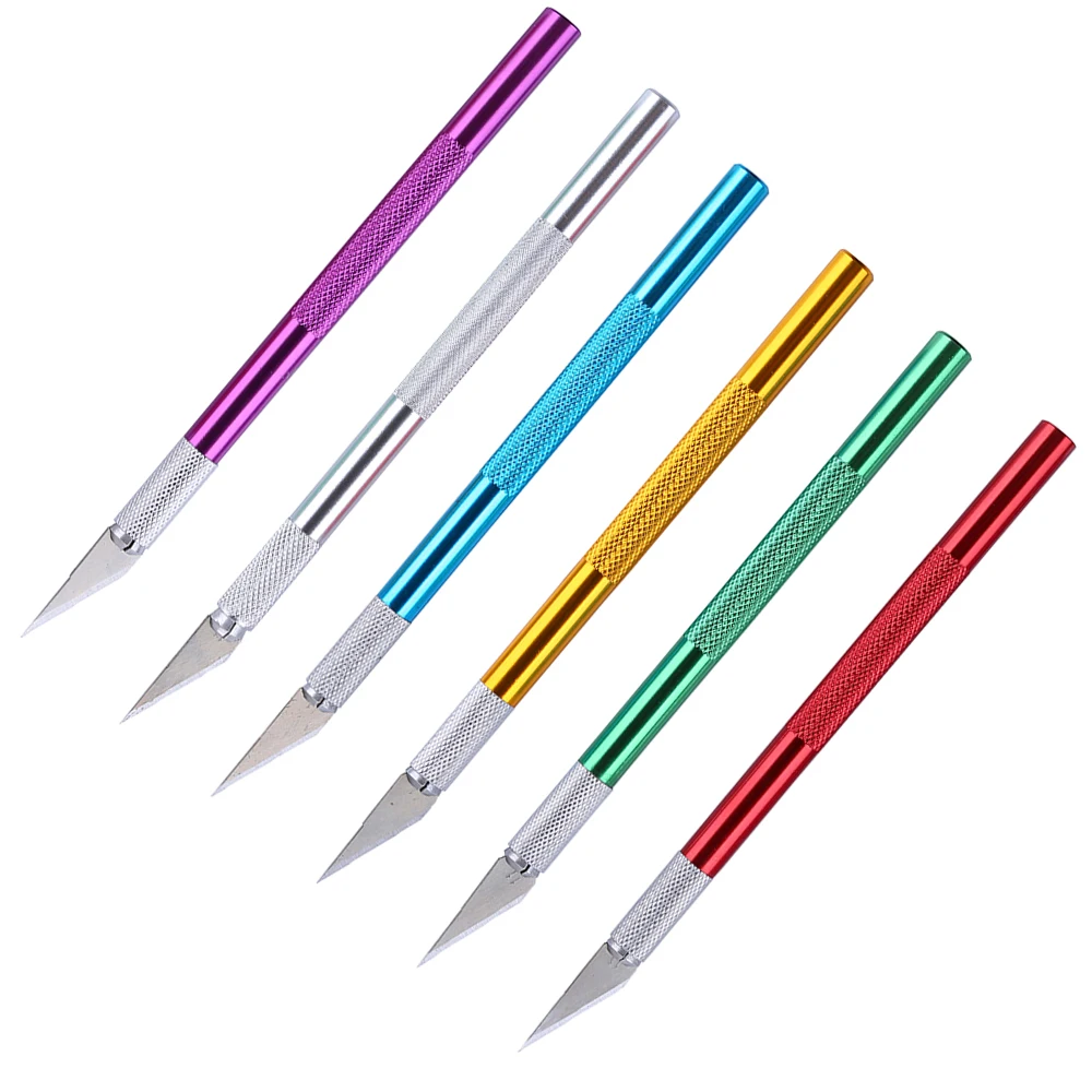 

Multi Arts Crafts DIY Cutting Knife Scraping Cutter Drawing Pen Knife Stainless Steel Blades Films Phone Repair Hand Tools