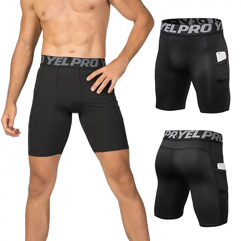 compression pants with phone pocket