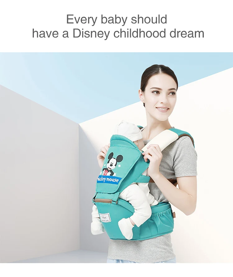 Эргономичный рюкзак-кенгуру disney для переноски младенцев, слинг для малышей, поясная сумка-кенгуру с ремнем Микки и Минни