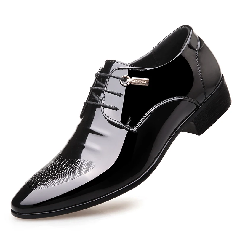 OSCO/Мужские модельные туфли из искусственной кожи; мужские свадебные туфли оксфорды на шнуровке; офисный костюм; мужская повседневная обувь; Роскошные итальянские туфли