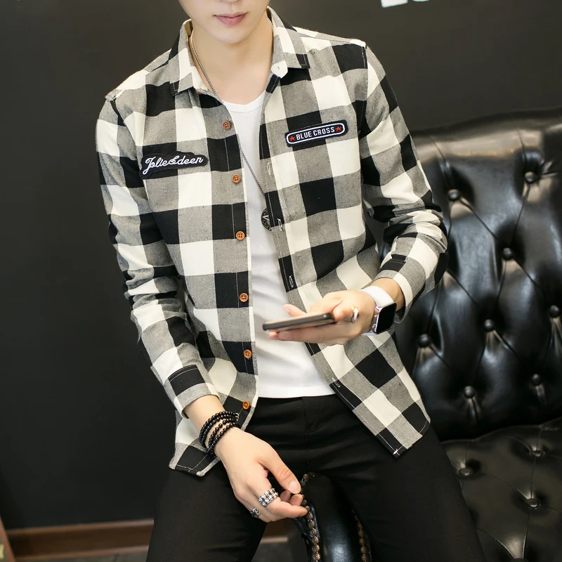 boy/'s boys shirt clothes plaid button down fall winter S 5 6 long sleeve top