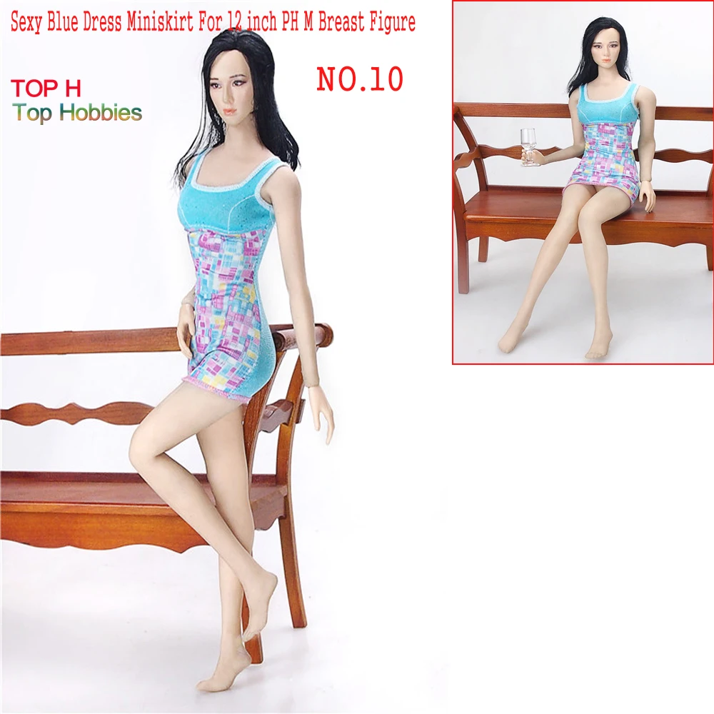 

Sexy Blue Sports Dress Miniskirt NO.10 For 1/6 Scale Female 12" Action Figure 1:6 Phicen Doll Toys Clothing accessories