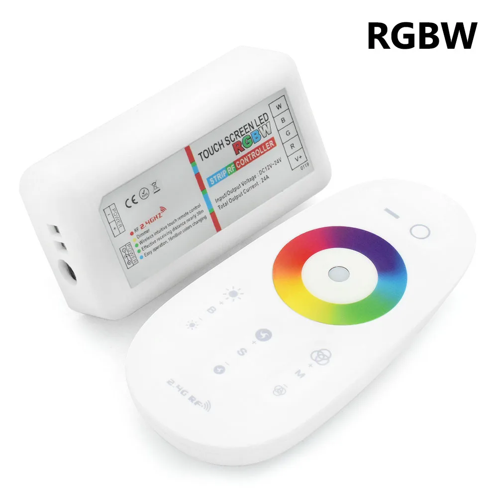 Touch Screen LED RGB/RGBW Strip 2.4G Wireless DC12-24V RF Remote Controller LED Light Touch Screen Dimmer Control System