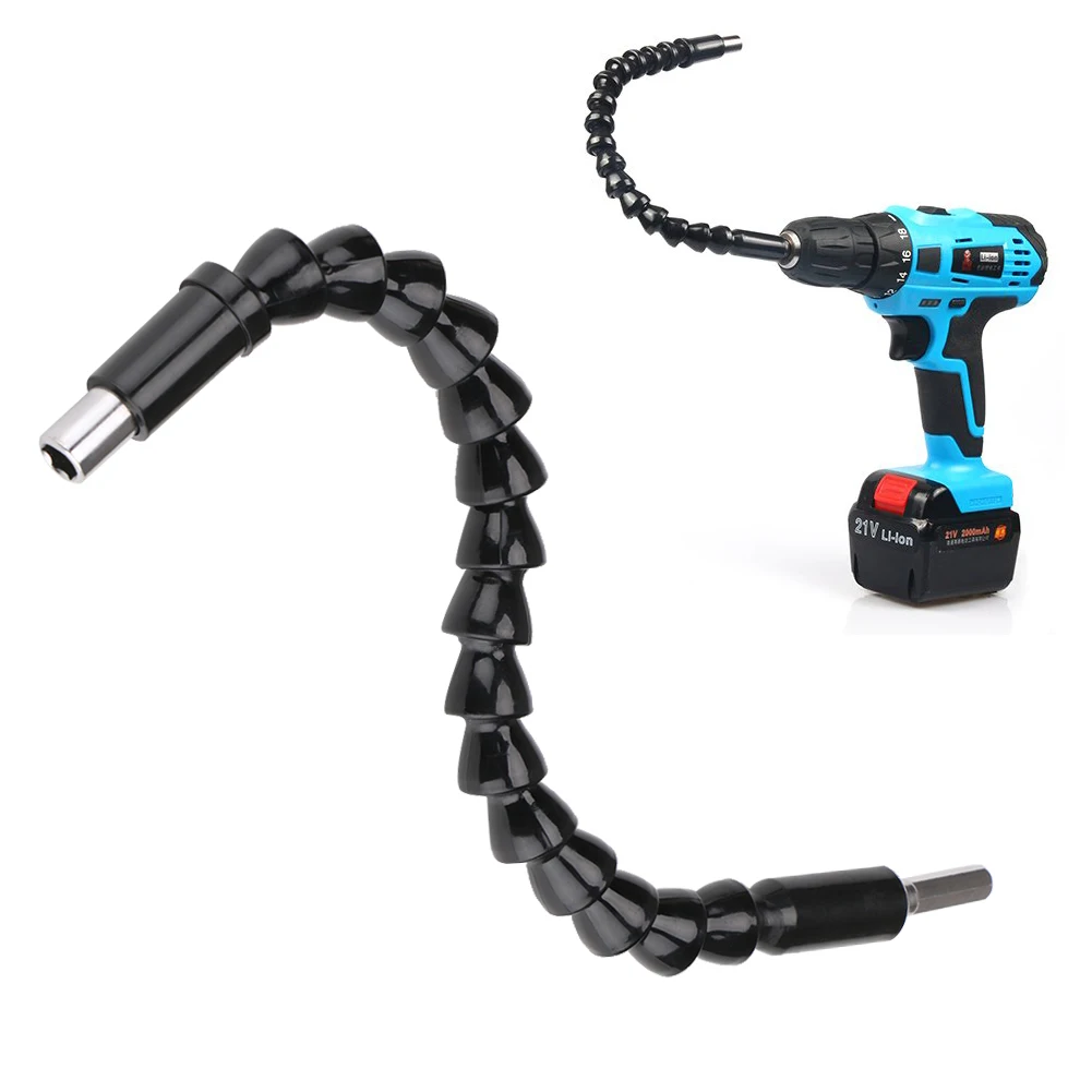 

295mm Electronics Drill Black Flexible Shaft Bits Extention Screwdriver Bit Connect Link for Electronics Drill 1/4" Hex Shank