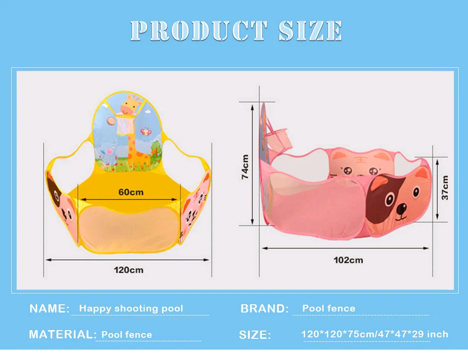 Бренд океан мяч бассейн дети палатка Оптовая играть дома с Баскетбол обруч детский мяч играть детский бассейн игрушечные лошадки 120*120*74 см
