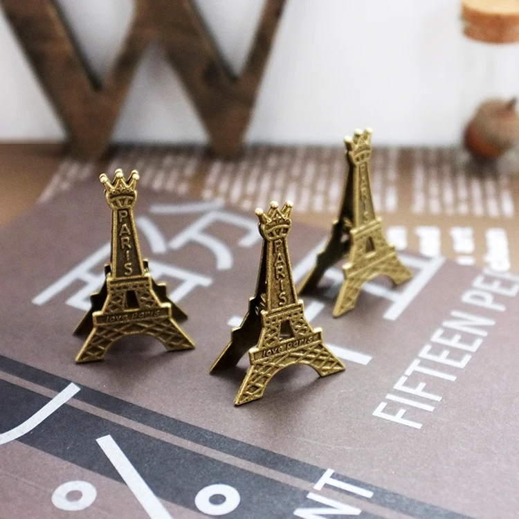 Vintage Metal Eiffel Tower Paris Memo Clip Message Holders Card Holder Photo Clip card holder credit card holder photo card holder desk card holder postcard holder acrylic sign holder