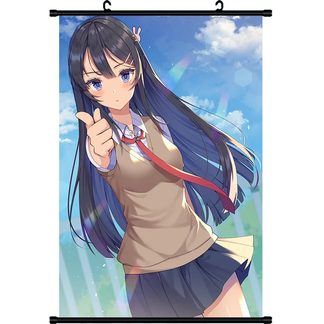 Anime Seishun Buta Yarou wa Bunny Girl Sakurajima Mai Poster Wall Scroll  Cute