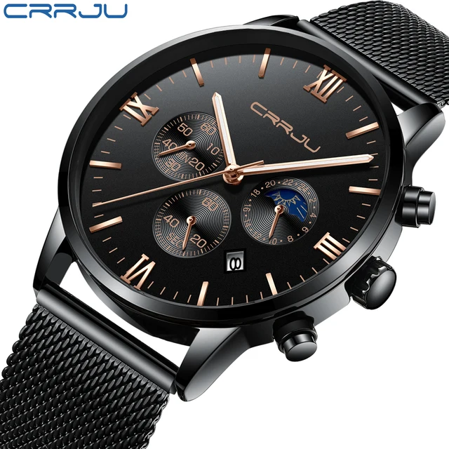 Aliexpress.com : Buy Mens Watches Crrju Top Brand Luxury Waterproof