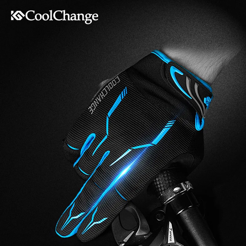 CoolChange Cycling Gloves Touch Screen GEL Pad Outdoor Sport Luva Ciclismo Bike Glove Man MTB Full Finger Bicycle Phone Gloves 2