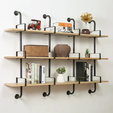 

Storage Holders & Racks Home Organization iron wood wall storage wall rack key holder wall display shelves organizer key rack