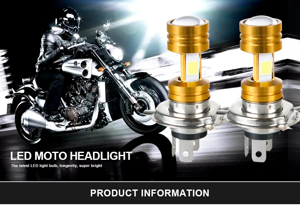H4 LED COB Motorcycle Headlight Bulb HS1 LED_01