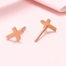 VOJEFEN Gold Cross Earring for Women Men, Small Cross Earring 18K Rose Gold Earrings 10k Yellow Gold Cross Stud Earrings VOJEFEN Gold Cross Earring for Women Men, Small Cross Earring 18K Rose Gold Earrings 10k Yellow Gold Cross Stud Earrings