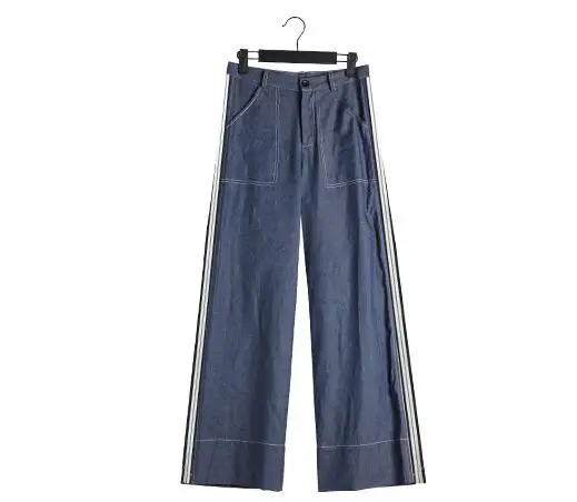 Bootyджинсы осень 2018 новые высококачественные женские джинсы модные повседневные джинсы с высокой талией широкие брюки