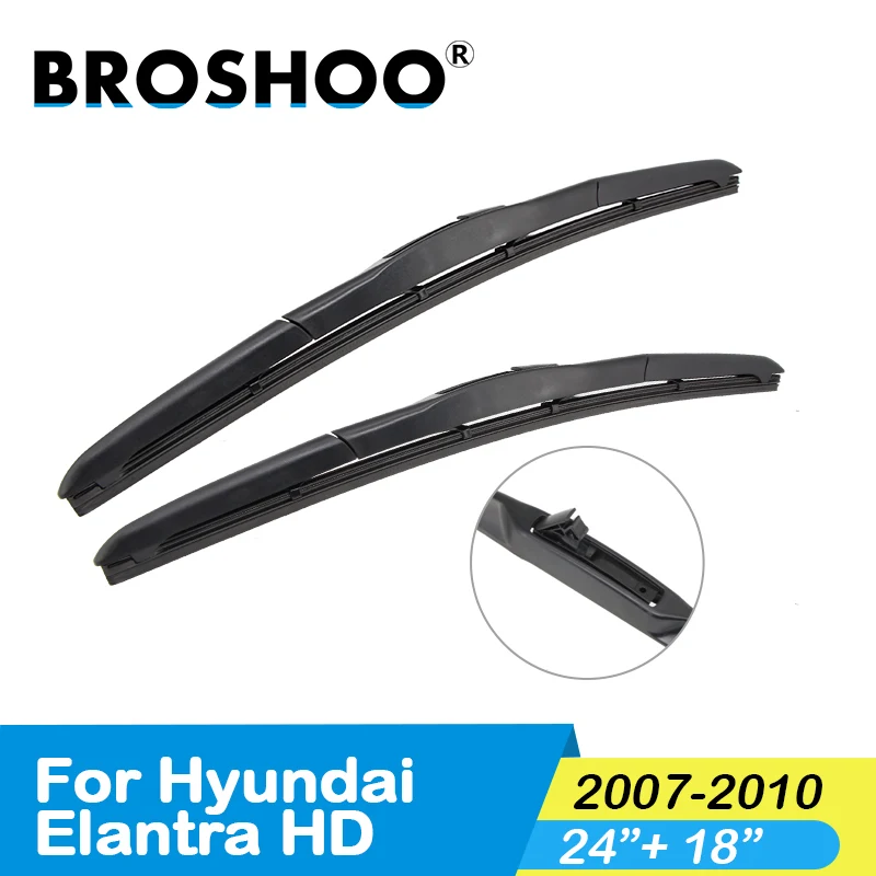 BROSHOO стайлинга автомобилей стеклоочиститель лезвия для hyundai Elantra XD/HD/MD модель год от 2000 до Fit стандартный крюк Arm - Цвет: Elantra HD S-2418