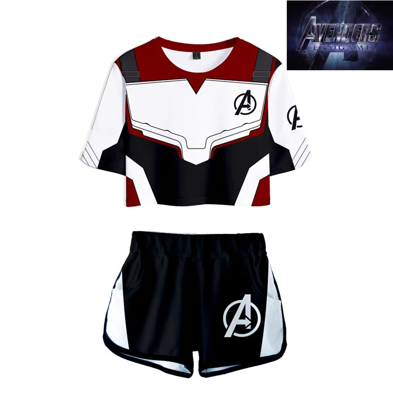 The Avengers 4 Endgame Cosplay Costumes Women Men T-shirt Tee Shorts Suit Marvel Superhero Quantum Realm Costume Sweatshirt New