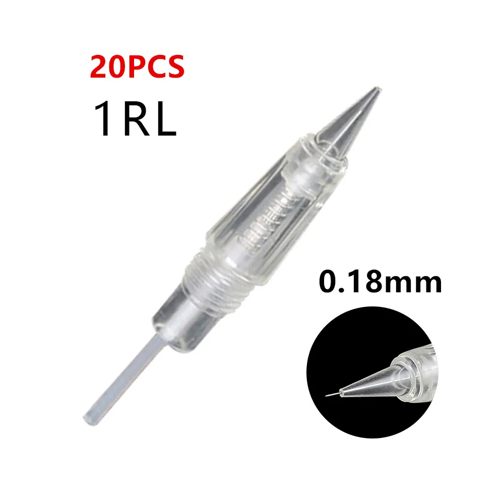 3 уровня Скорость Татуировки Ручка Перманентный макияж машина серебряные картриджи иглы макияж ручка перезаряжаемая батарея PMU машина - Цвет: 20pcs 0.18mm 1P