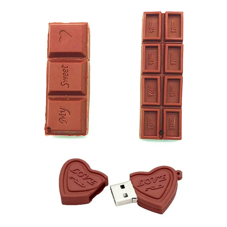 

Flash USB Drive Cartoon Love Sweet Chocolate Flash Drive 4GB 8GB 16GB 32GB 64GB USB 2.0 Flash Memory Stick Flash Drive Pendrive