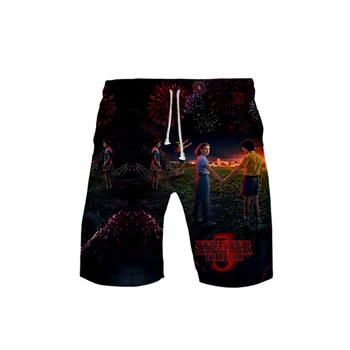 

Men's 3D Stranger things templar 3DBoard Shorts Trunks 2019 Summer New Quick Dry Beach Shorts Men Hip Hop Short Pants Beach Wear