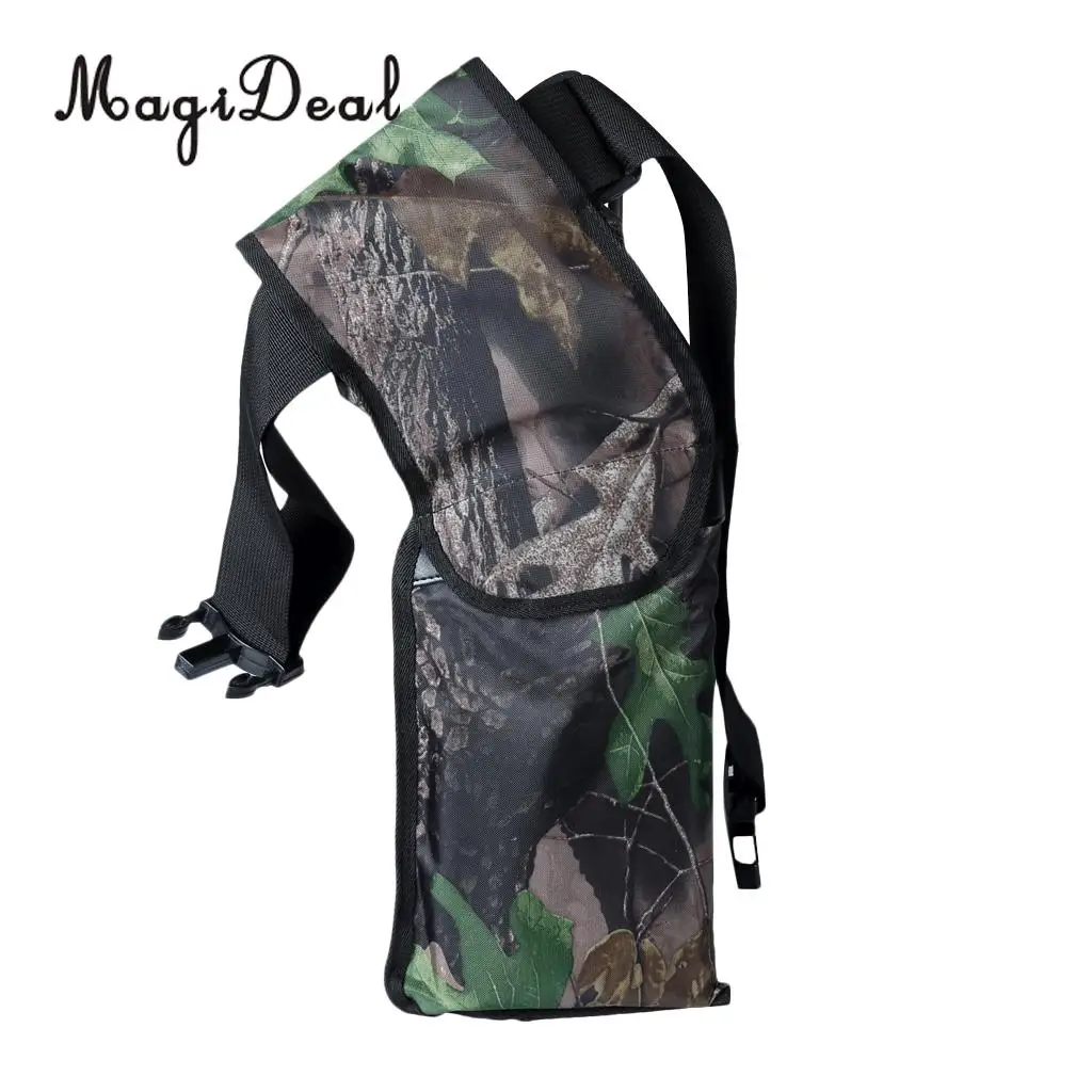 MagiDeal Archery Arrow Quiver Holder Belt Waist Recurve Bow Hunting 4 Tubes Camo Back Side Quiver