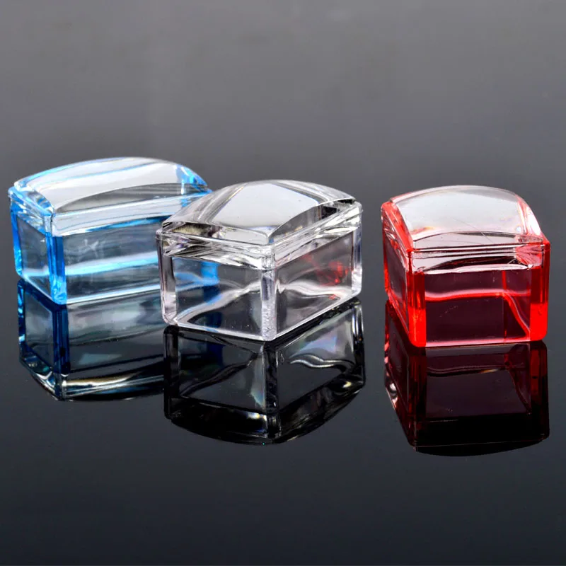 

1 Set Rectangle Jelly Silicone Nail Art Templates Plate Stamper Scraper Sets Transparent Polish Print Nail Stamping Tools