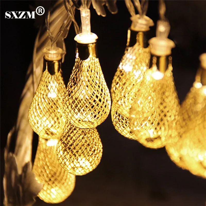 SXZM AC110V 220V 4M 20Led string light Mesh shape Outdoor decoartive holiday led  lighting 8 modes EU/US plug Garden,Xmas trees