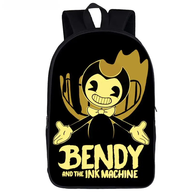 

Bendy Backpack Bag Kids Gift Customized Name Free Boys Game Bendy the Ink Machine School Bags for Girls Bookbag