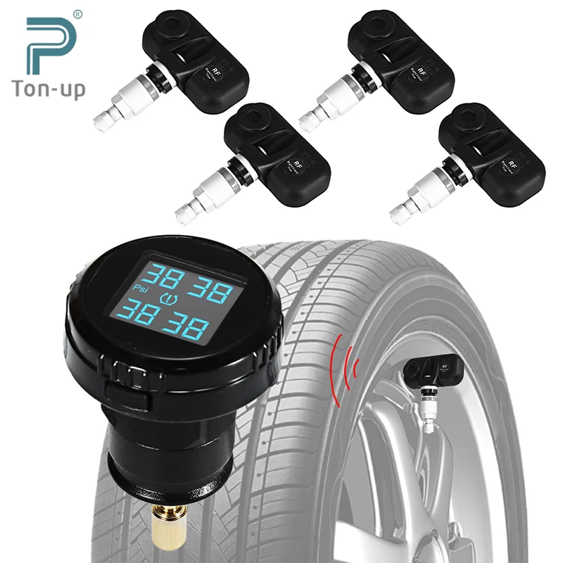 Universal TPMS Car Tire Pressure Monitoring System with 4 Built in