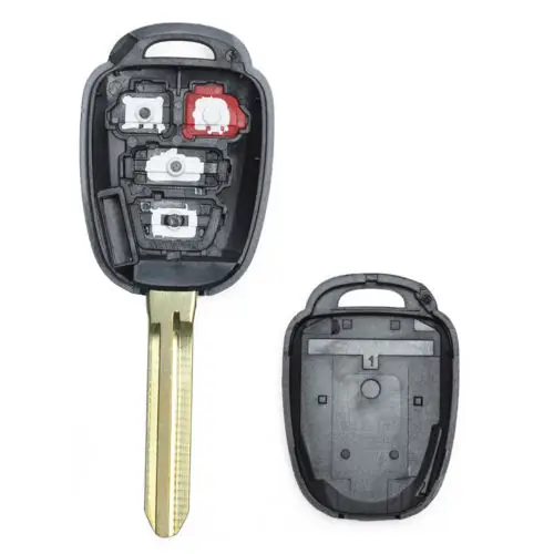 H Stamp on Blade 2 Remote Key Shell Case 2+1 Button Fob for Toyota HYQ12BDM 