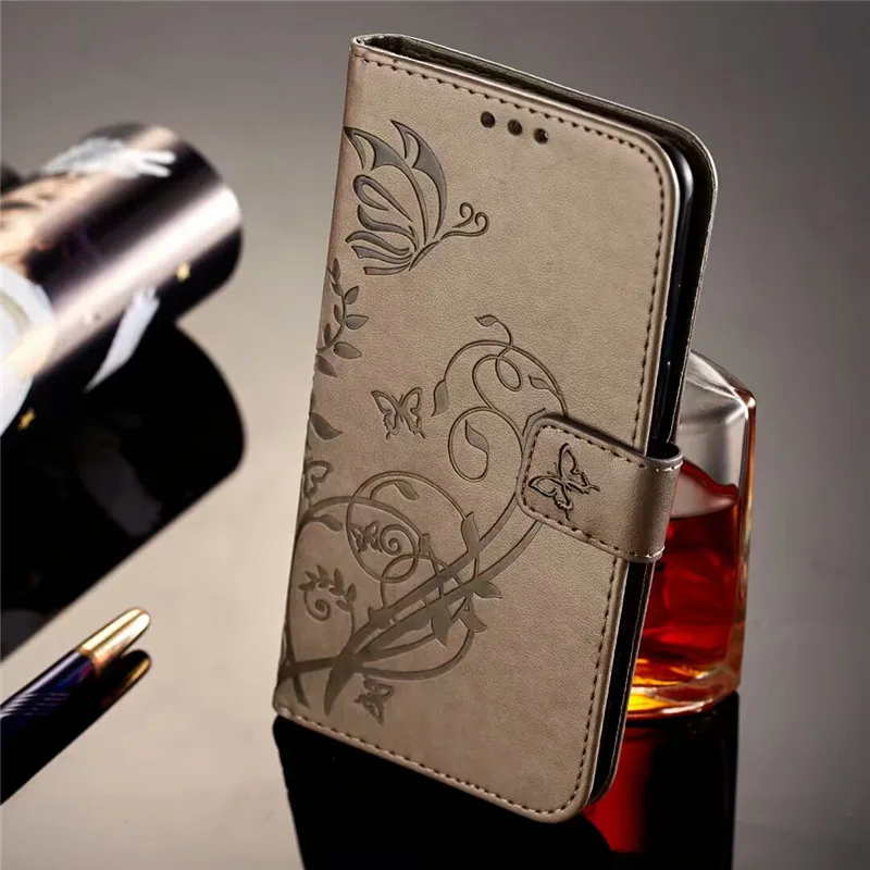 

Flower Pattern Leather Case For Alcatel One Touch idol 3 5.5 Case 6045 Wallet Flip Phone Cover For Alcatel idol 3 5.5 Case Cover