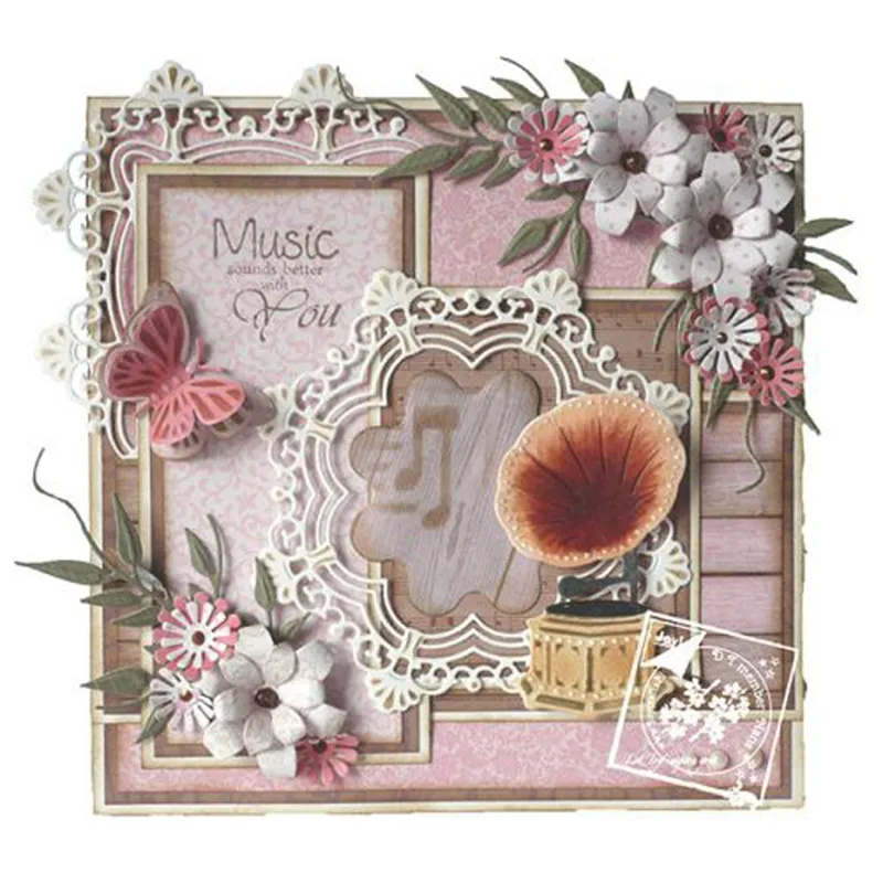 

Naifumodo Metal Cutting Dies Scrapbooking for Card Making DIY Embossing Cuts New Craft Corner Dies Floral Circle Diecuts 2019